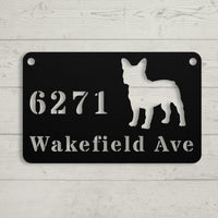 French Bulldog Boulevard Metal Porch Sign - BullyBellyMetal Sign