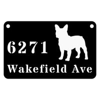 French Bulldog Boulevard Metal Sign - BullyBellyFrench Bulldog - Address