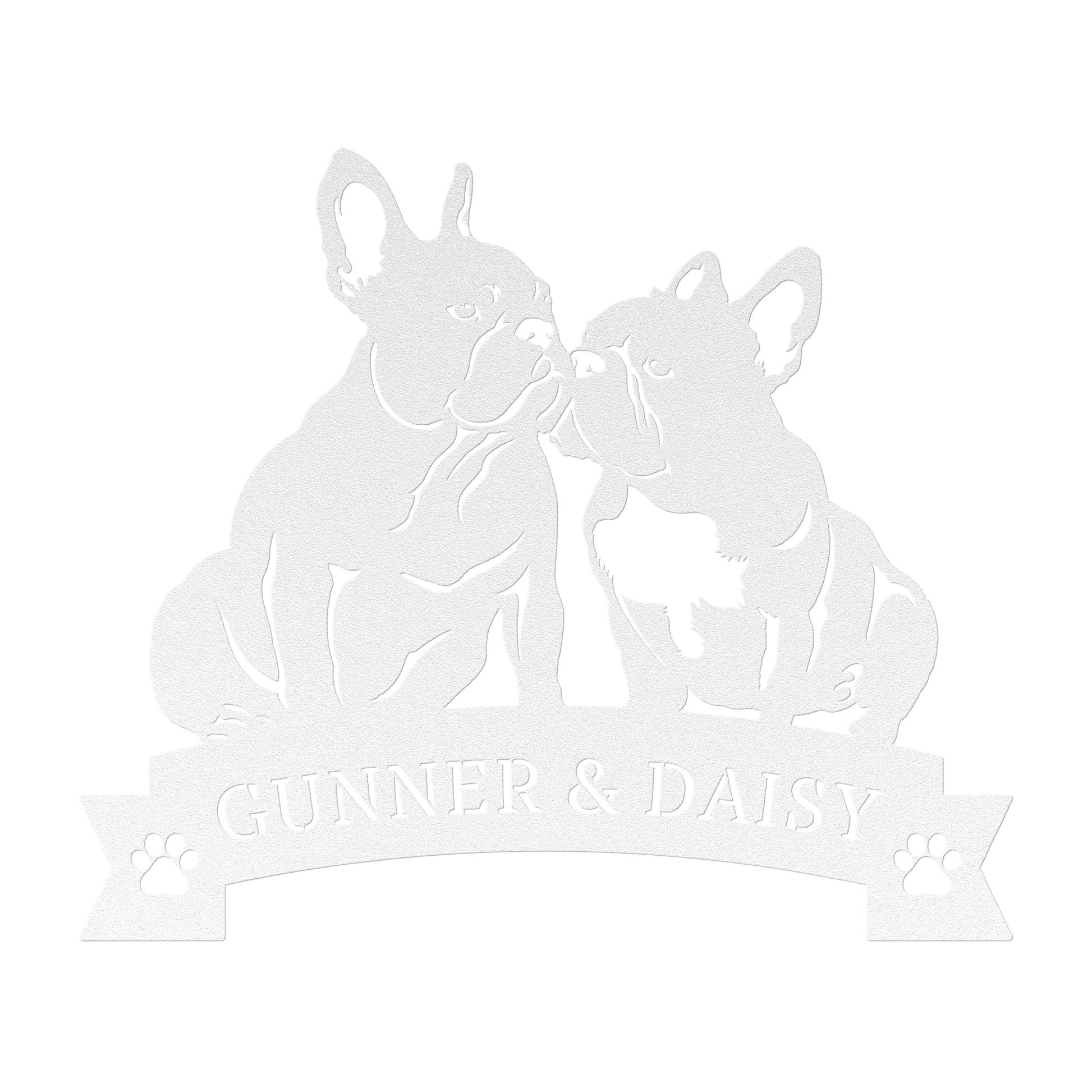 French Bulldog Eternal Love Metal Wall Art - BullyBellyMetal Sign