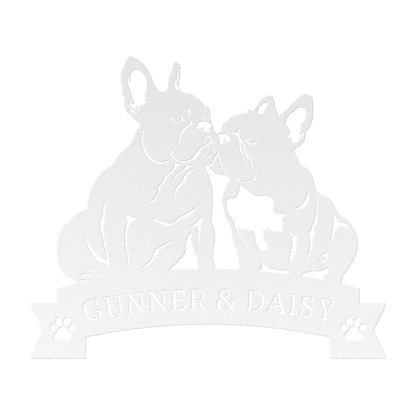 French Bulldog Eternal Love Metal Wall Art - BullyBellyMetal Sign