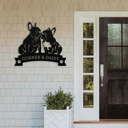 French Bulldog Eternal Love Metal Wall Art - BullyBellyMetal Sign