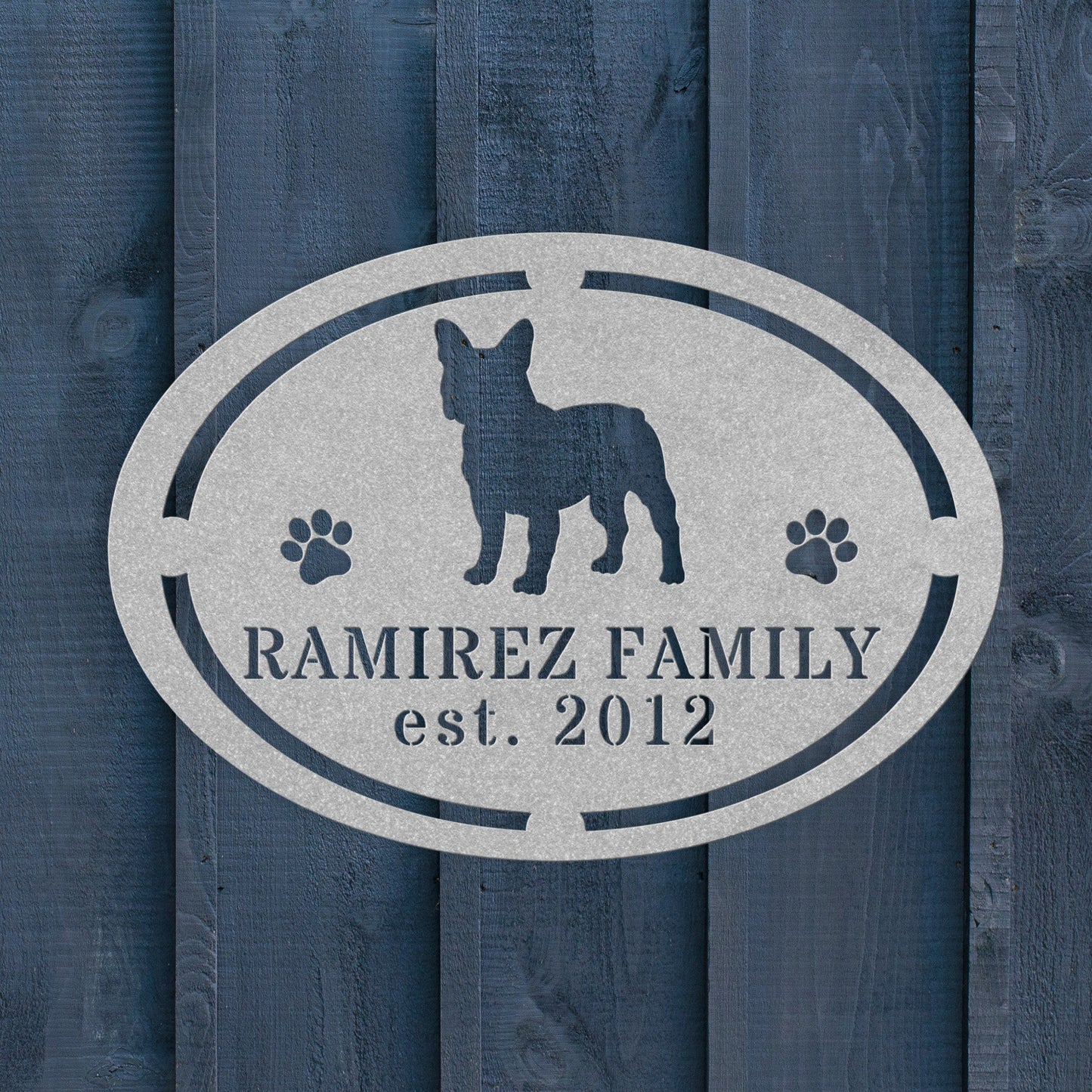 French Bulldog Family Established Metal Sign - BullyBellyMetal Sign