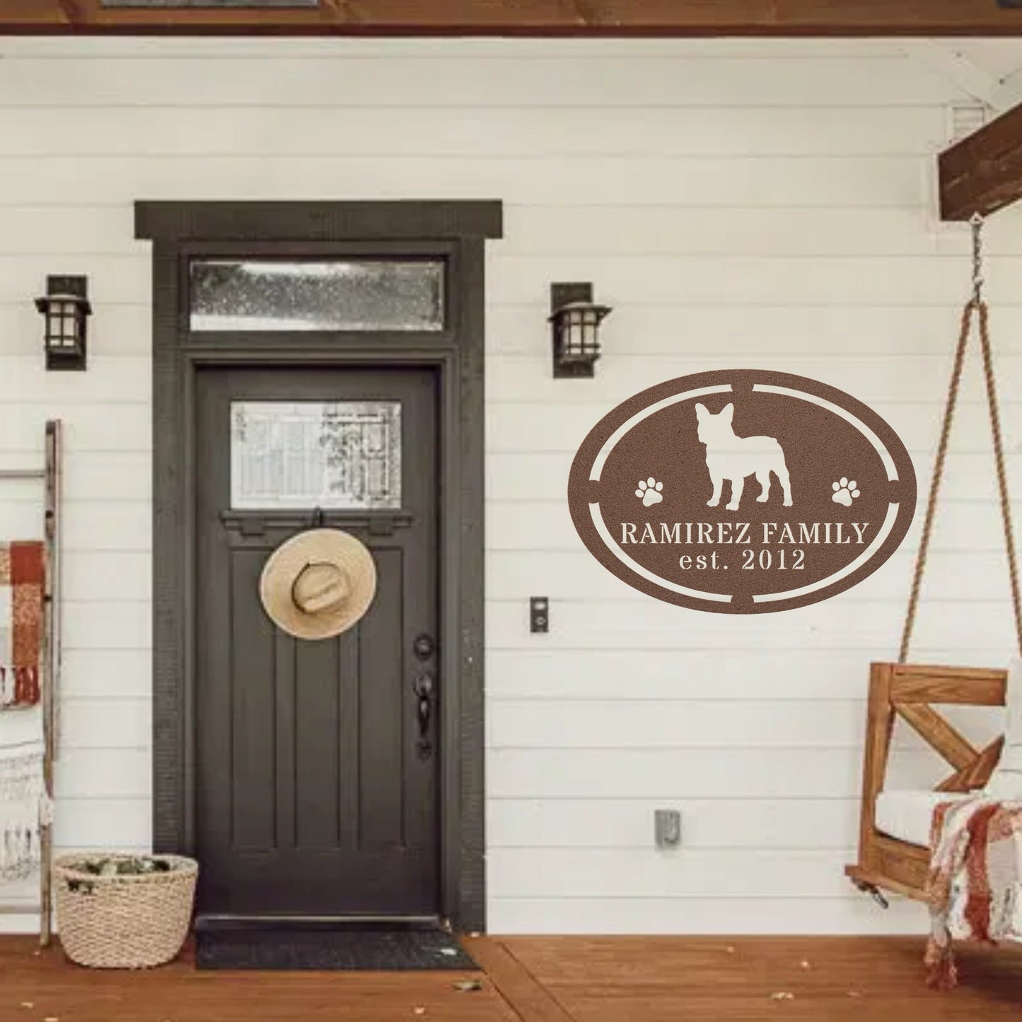 French Bulldog Family Established Metal Sign - BullyBellyMetal Sign