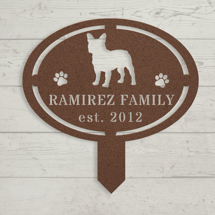 French Bulldog Family Yard Sign - BullyBellyLawn Art