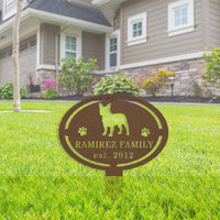 French Bulldog Family Yard Sign - BullyBellyMetal Sign