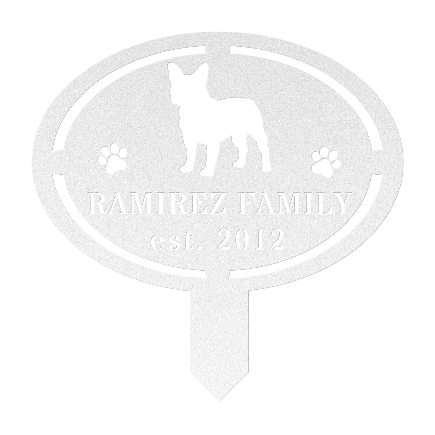 French Bulldog Family Yard Sign - BullyBellyMetal Sign