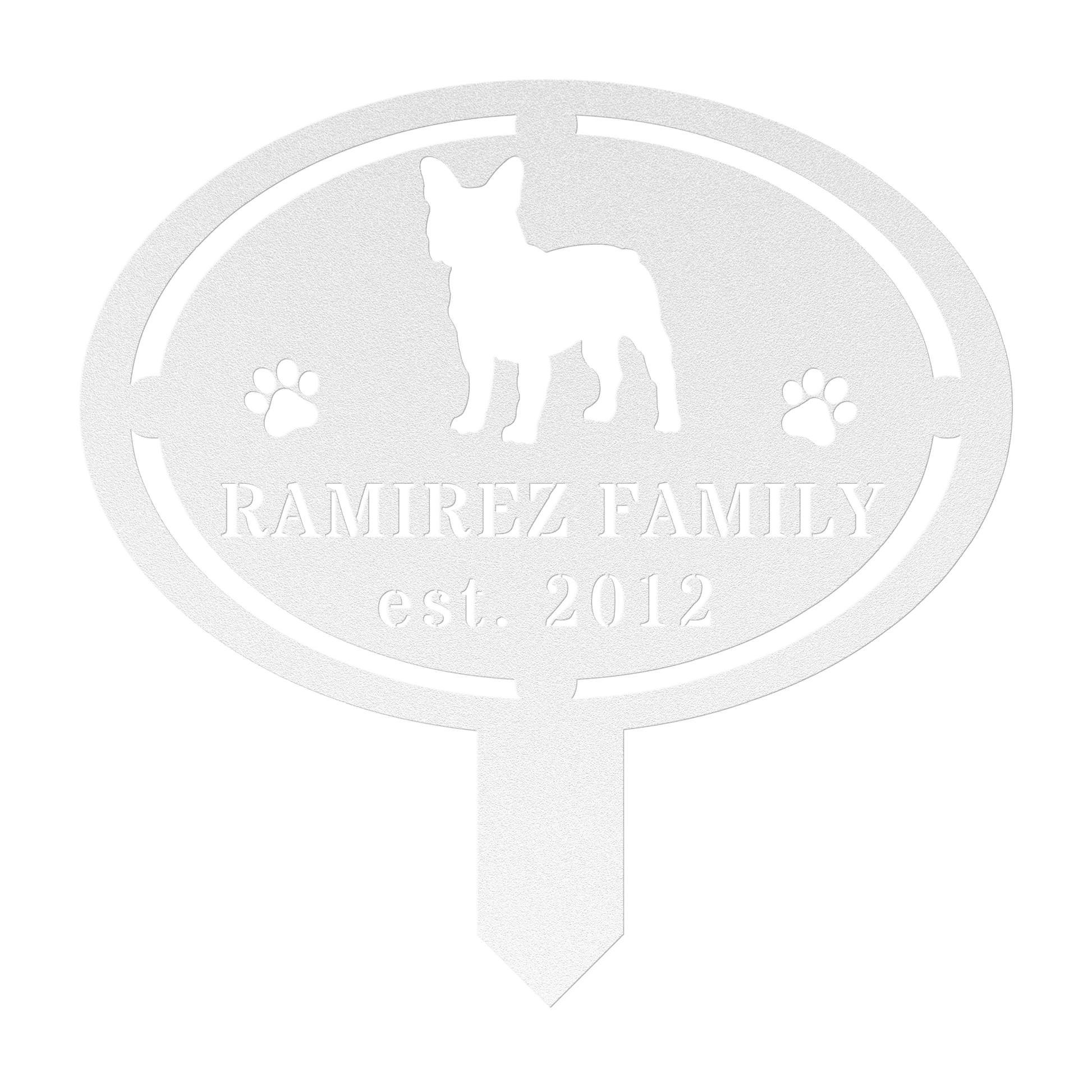 French Bulldog Family Yard Sign - BullyBellyMetal Sign