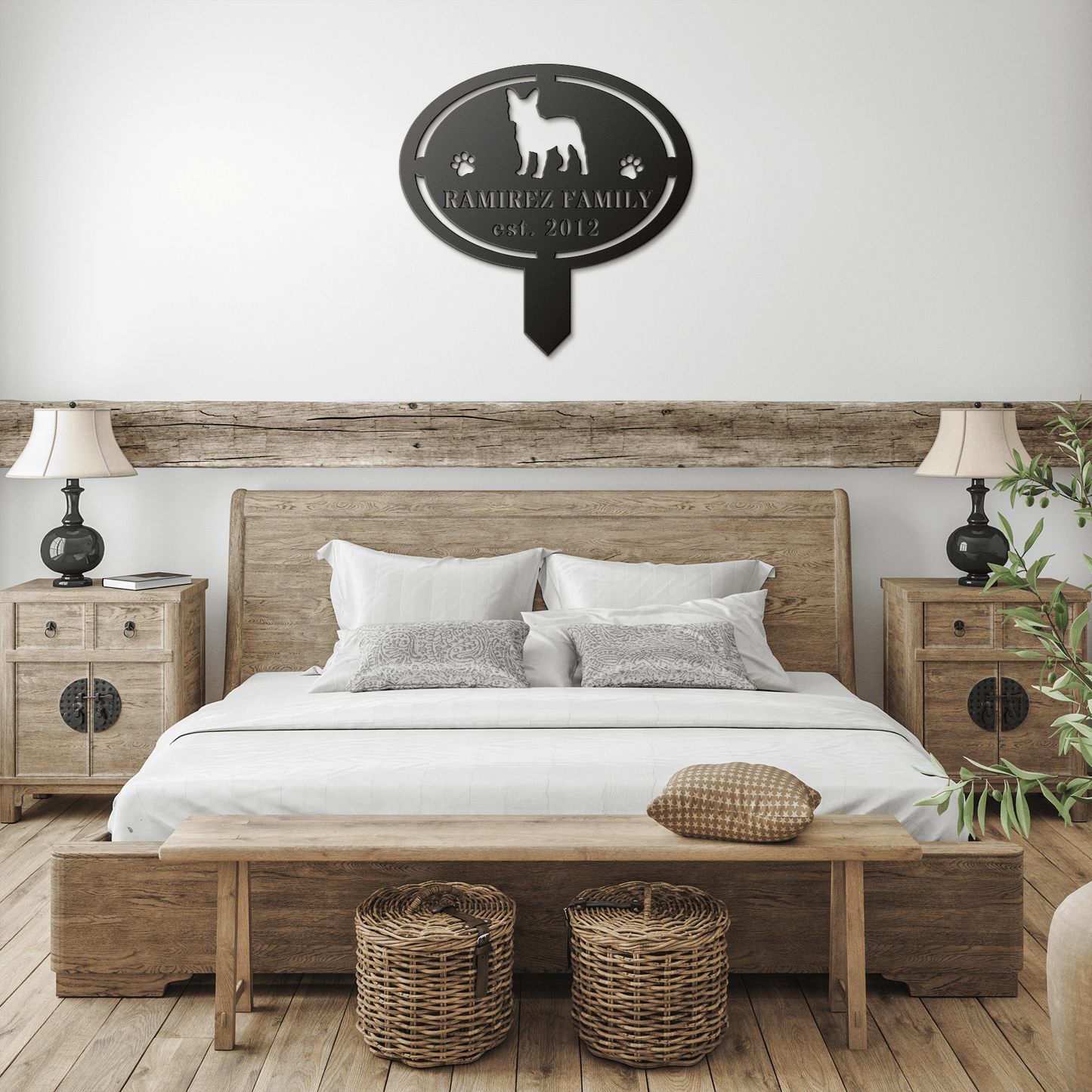 French Bulldog Family Yard Sign - BullyBellyMetal Sign
