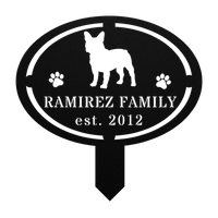 French Bulldog Family Yard Sign - BullyBellyMetal Sign
