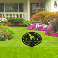 French Bulldog Family Yard Sign - BullyBellyMetal Sign