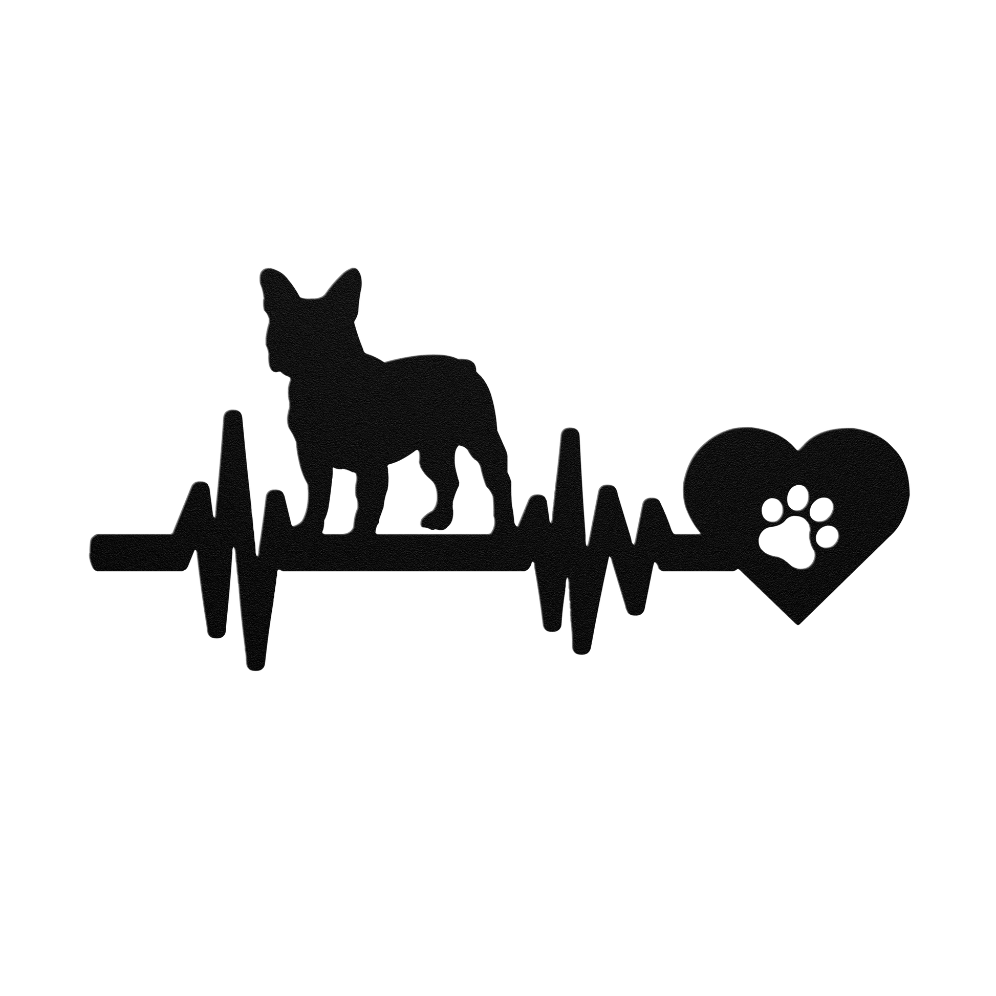 French Bulldog Heartbeat Metal Sign - BullyBellyMetal Sign
