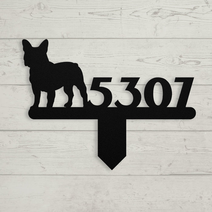 French Bulldog House Numbers Lawn Sign - BullyBelly