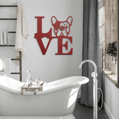 French Bulldog Love Metal Sign - BullyBellyMetal Sign
