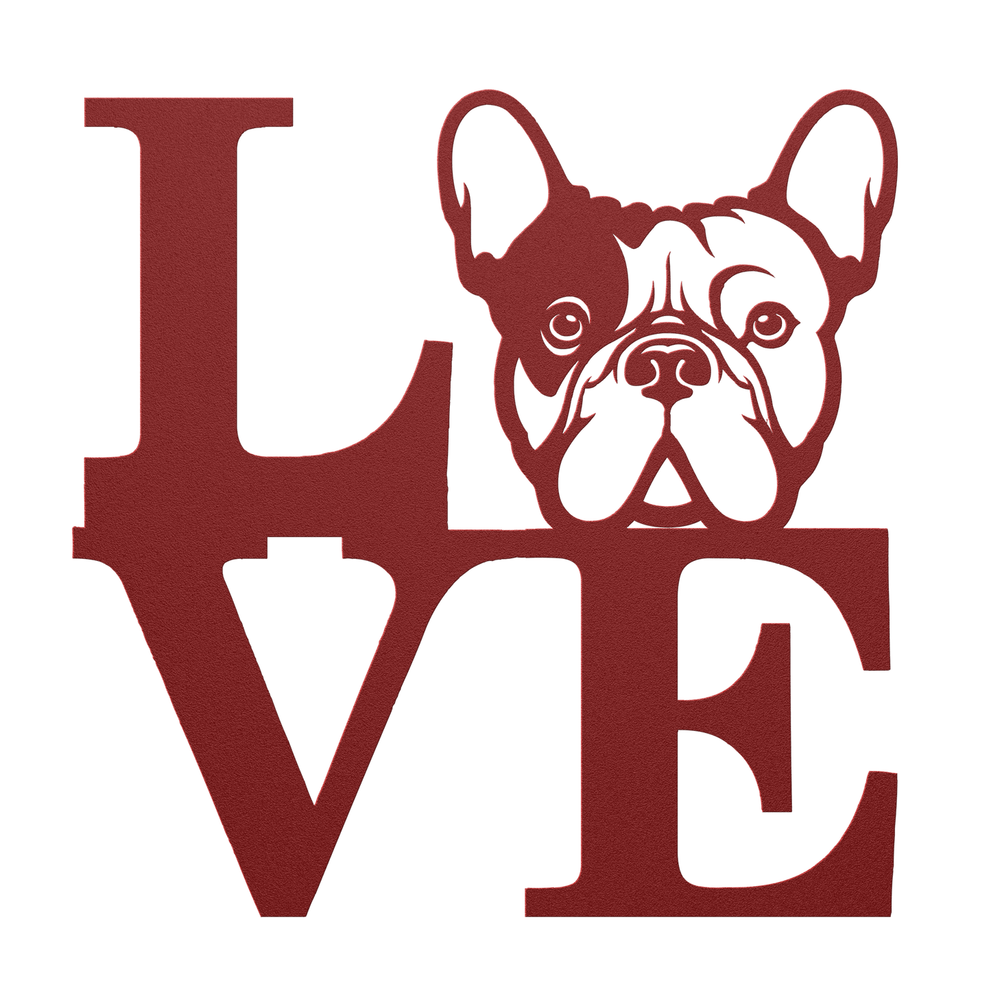 French Bulldog Love Metal Sign - BullyBellyMetal Sign