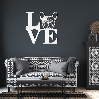 French Bulldog Love Metal Sign - BullyBellyMetal Sign