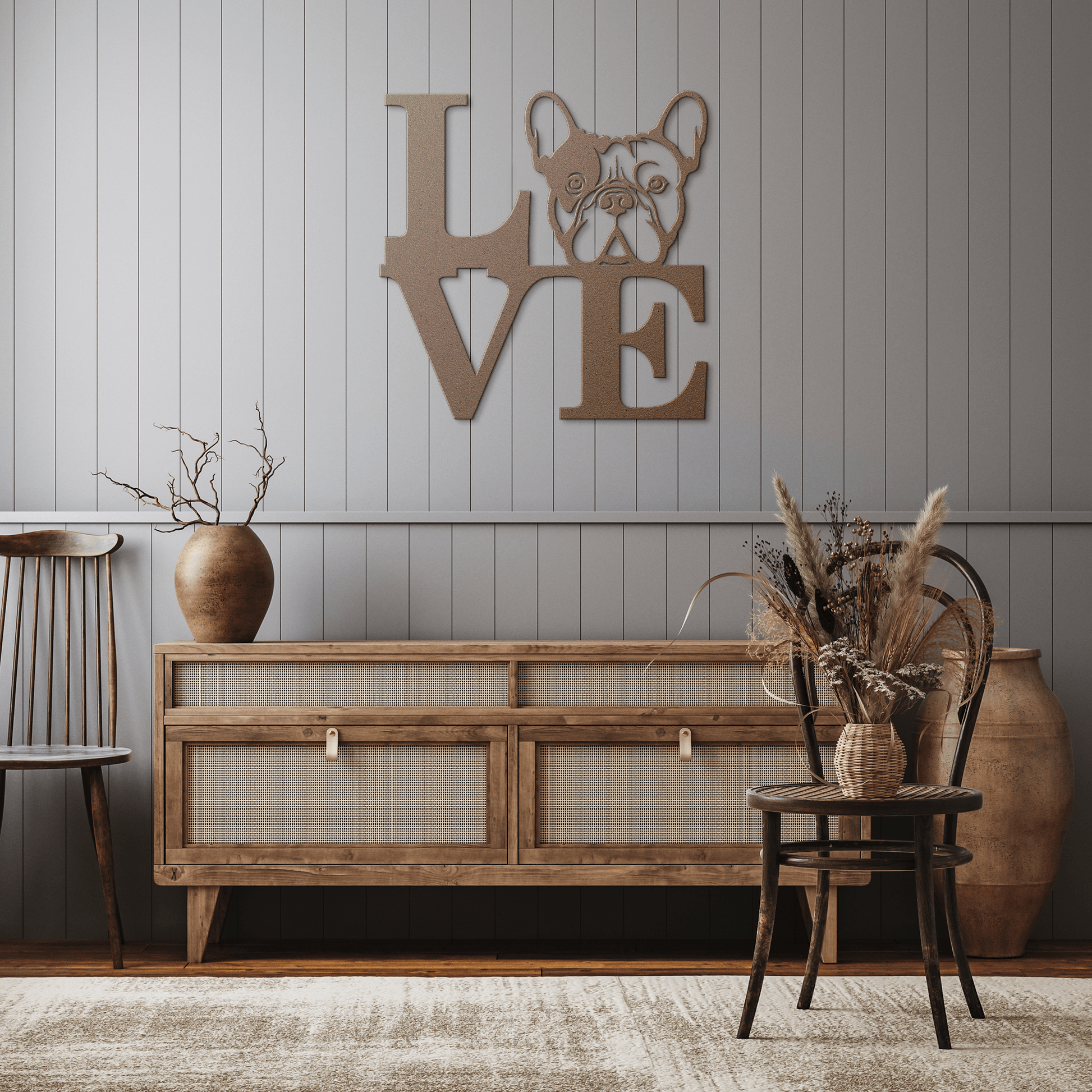 French Bulldog Love Metal Sign - BullyBellyMetal Sign