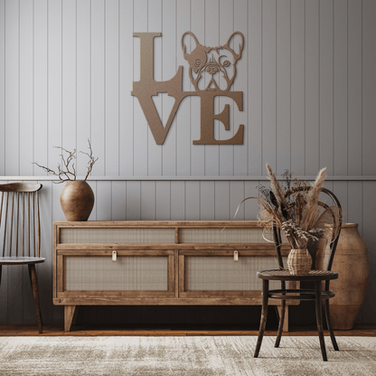 French Bulldog Love Metal Sign - BullyBellyMetal Sign