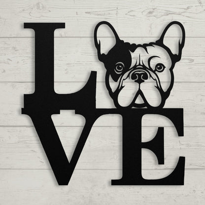 French Bulldog Love Metal Sign - BullyBellyMetal Sign