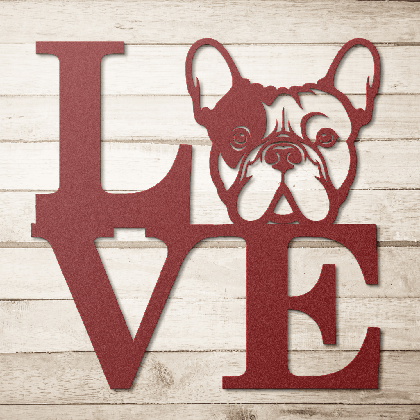 French Bulldog Love Metal Sign - BullyBellyMetal Sign