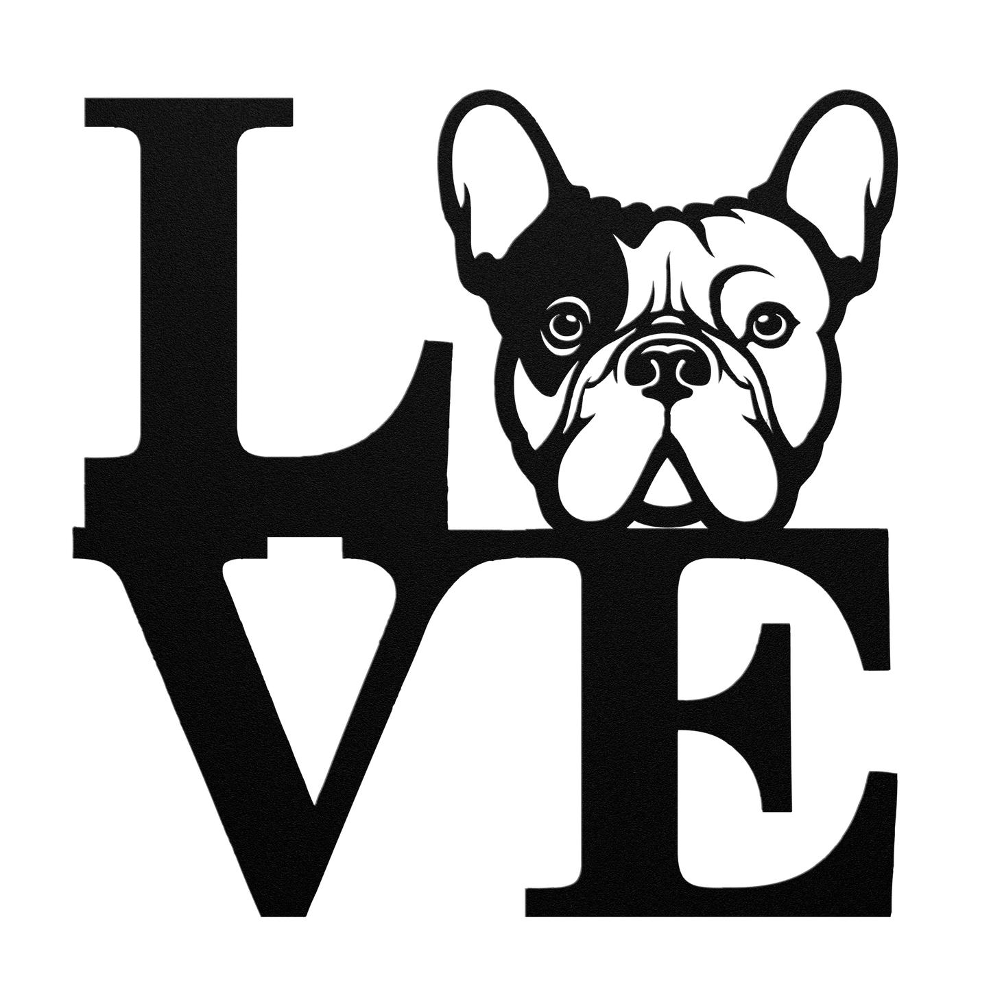 French Bulldog Love Metal Sign - BullyBellyMetal Sign