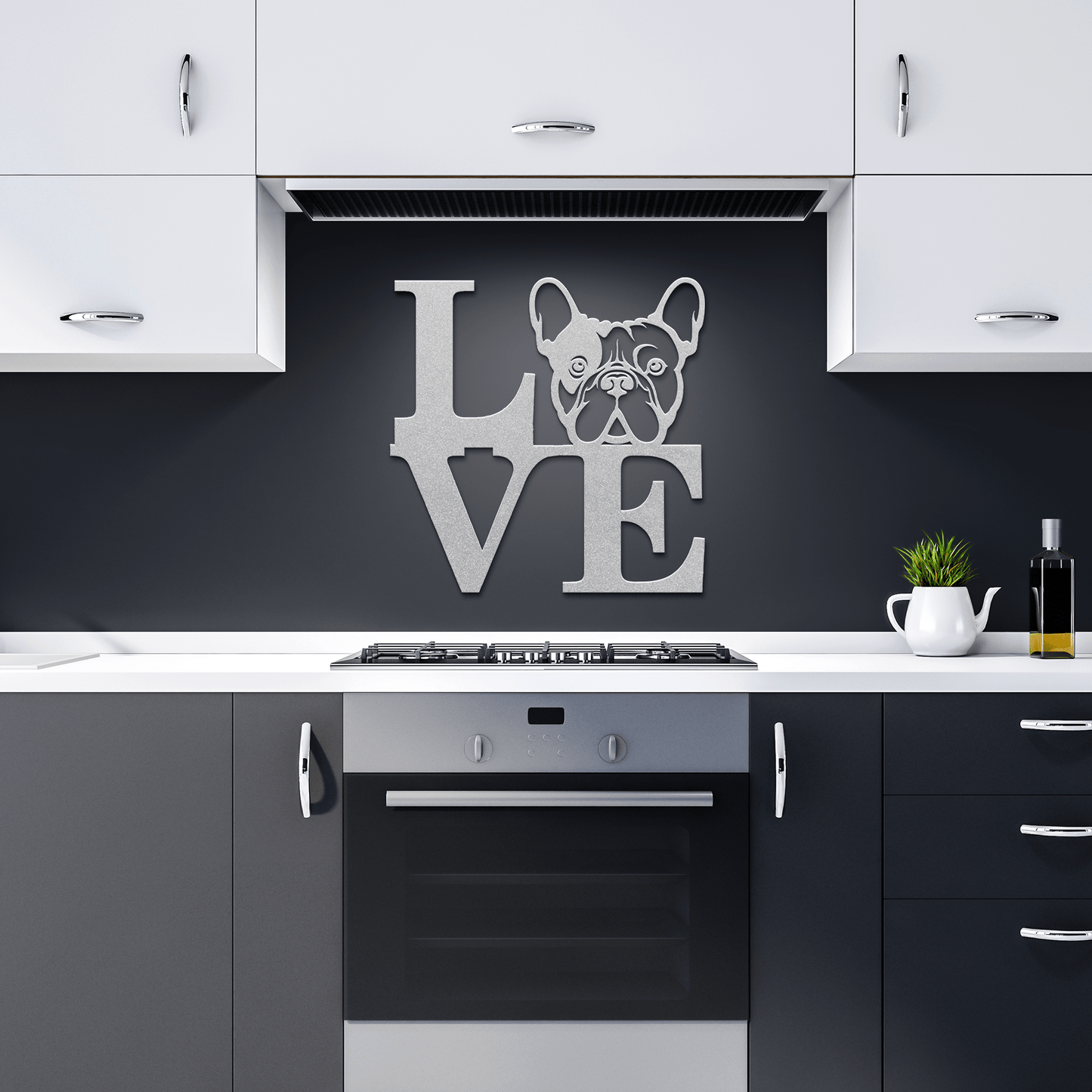 French Bulldog Love Metal Sign - BullyBellyMetal Sign