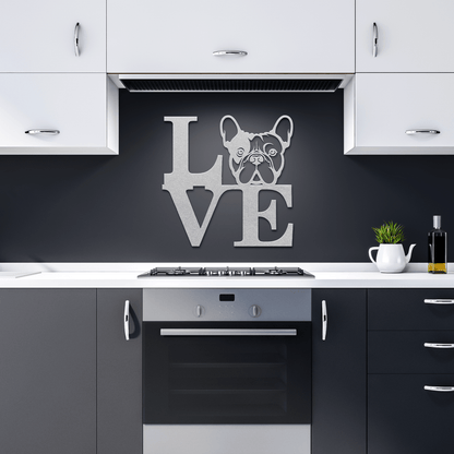 French Bulldog Love Metal Sign - BullyBellyMetal Sign