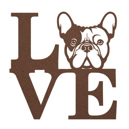 French Bulldog Love Metal Sign - BullyBellyMetal Sign