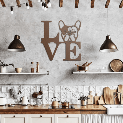 French Bulldog Love Metal Sign - BullyBellyMetal Sign