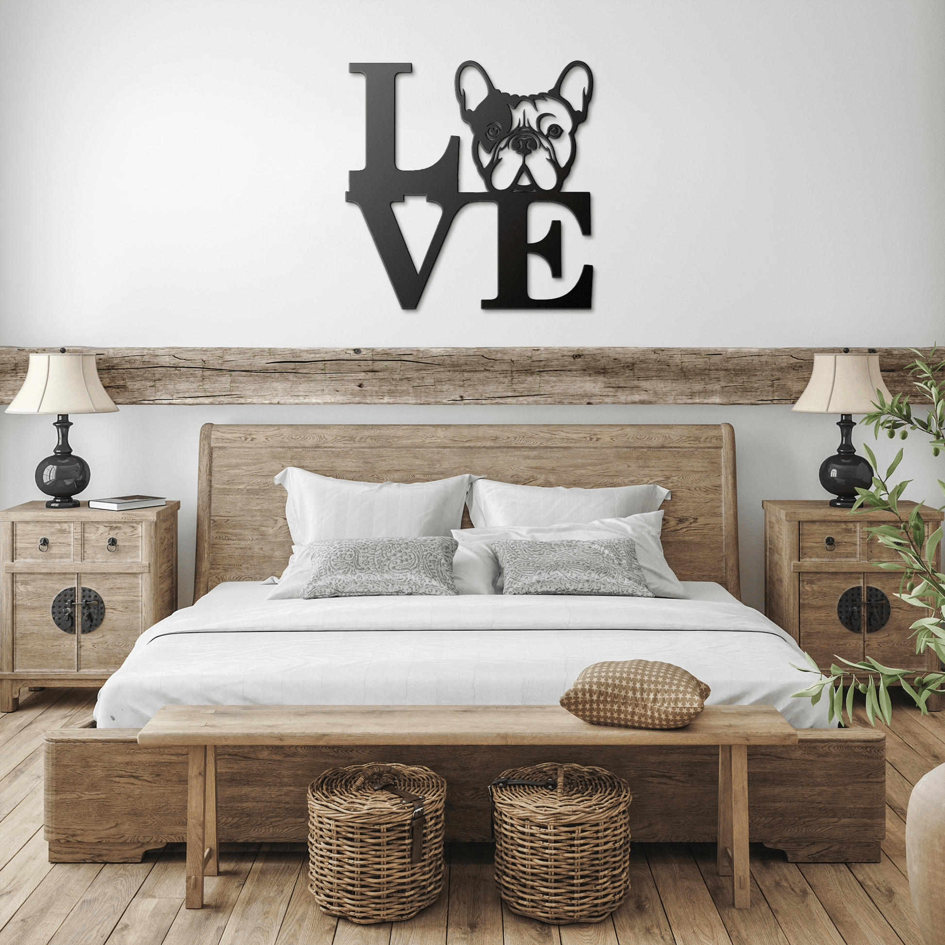 French Bulldog Love Metal Sign - BullyBellyMetal Sign