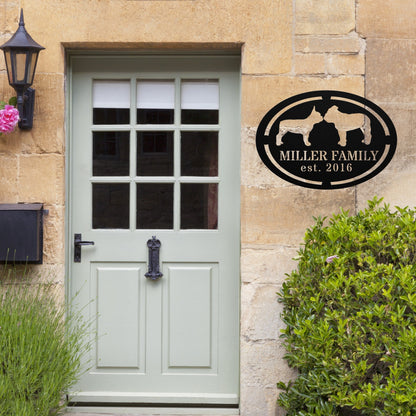 French - English Bulldog Family Established Metal Sign - BullyBellyMetal Sign