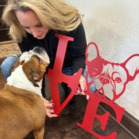 Frenchie Love Metal Sign - BullyBellyMetal Sign