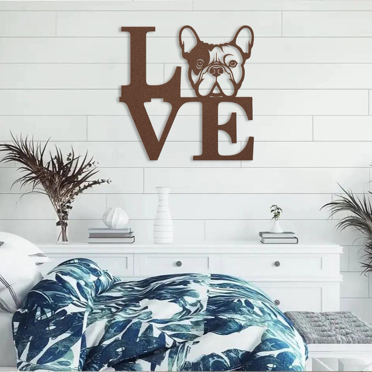 Frenchie Love Metal Sign - BullyBellyMetal Sign