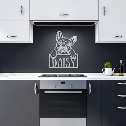 Frenchie Metal Nameplate - BullyBellyMetal Sign