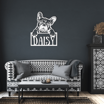 Frenchie Metal Nameplate - BullyBellyMetal Sign