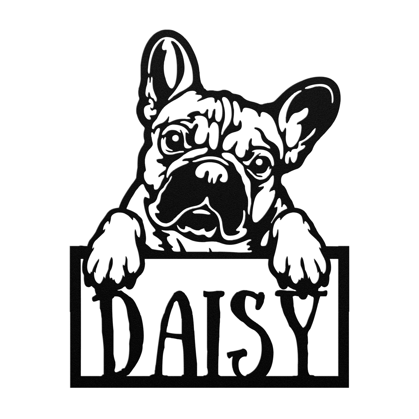 Frenchie Metal Nameplate - BullyBellyMetal Sign