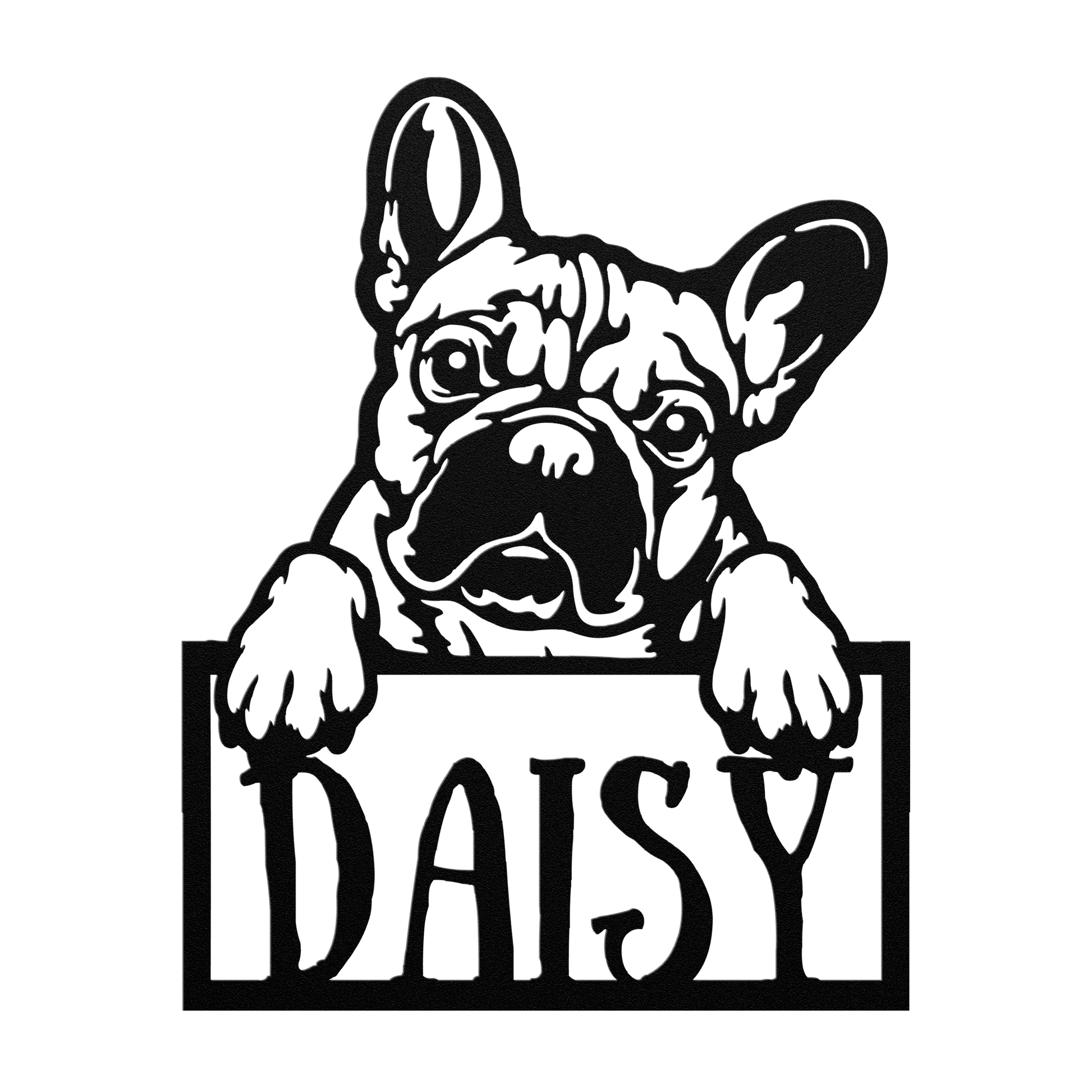 Frenchie Metal Nameplate - BullyBellyMetal Sign