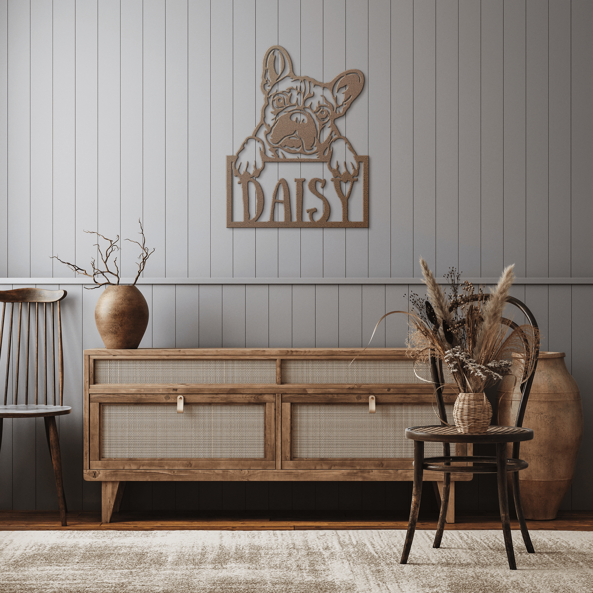 Frenchie Metal Nameplate - BullyBellyMetal Sign