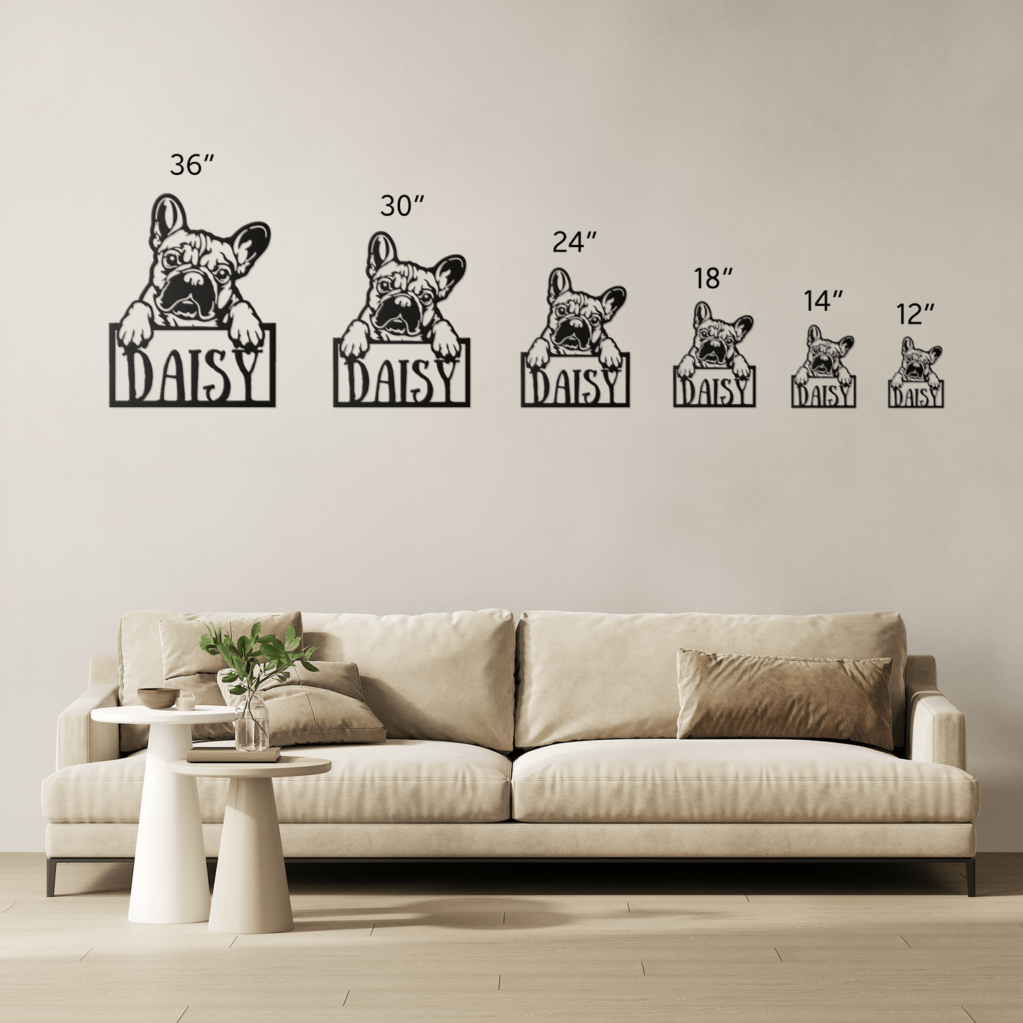 Frenchie Metal Nameplate - BullyBellyMetal Sign