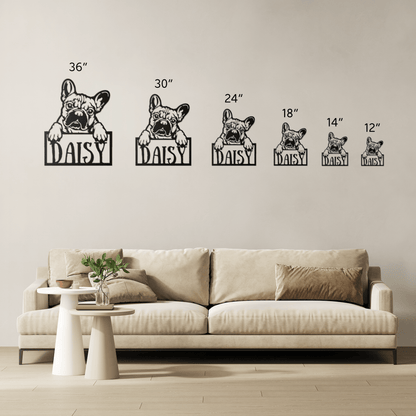 Frenchie Metal Nameplate - BullyBellyMetal Sign