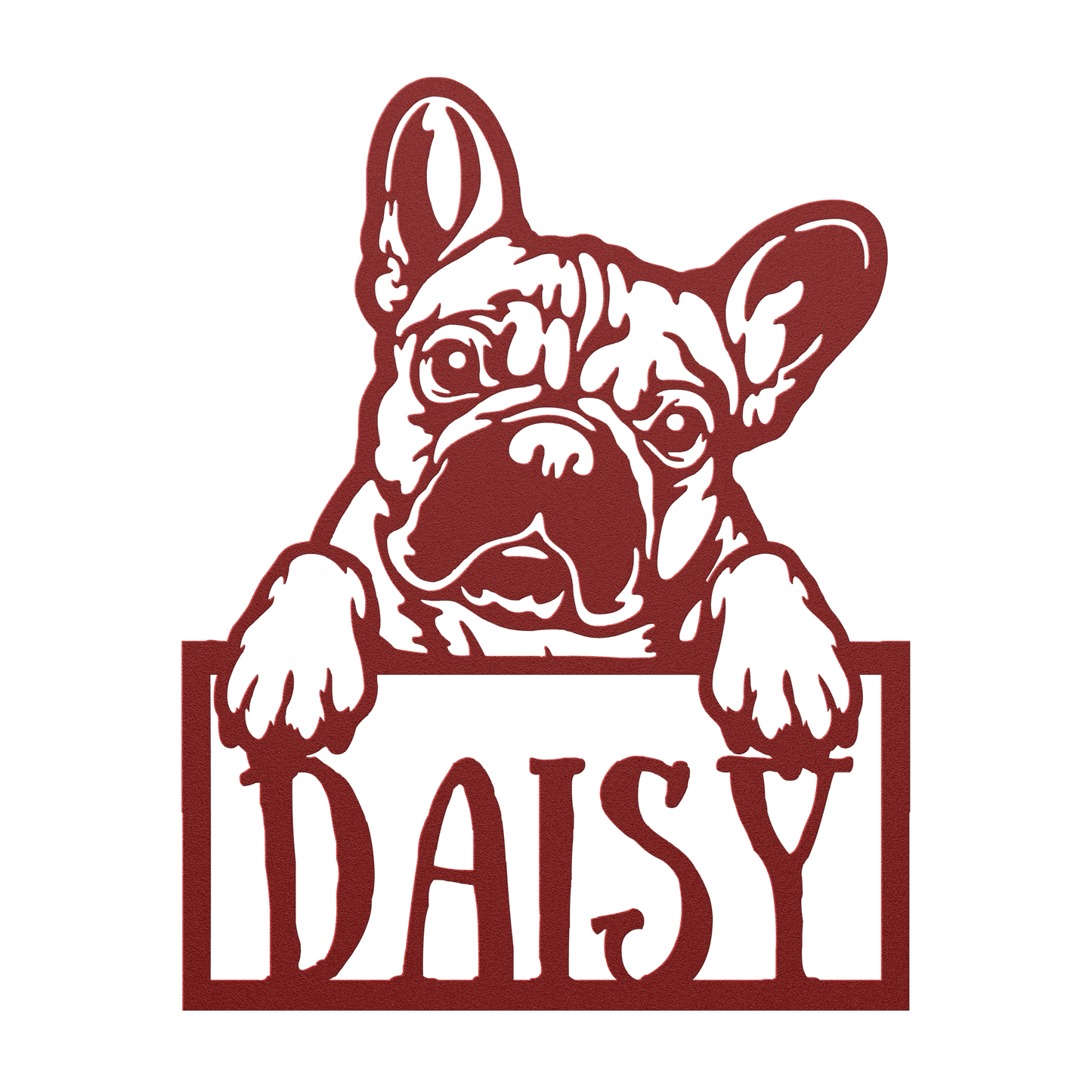 Frenchie Metal Nameplate - BullyBellyMetal Sign