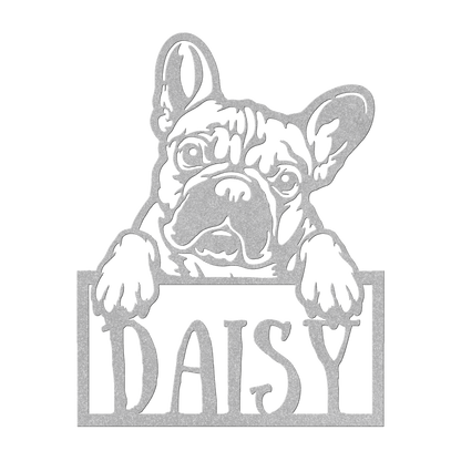Frenchie Metal Nameplate - BullyBellyMetal Sign
