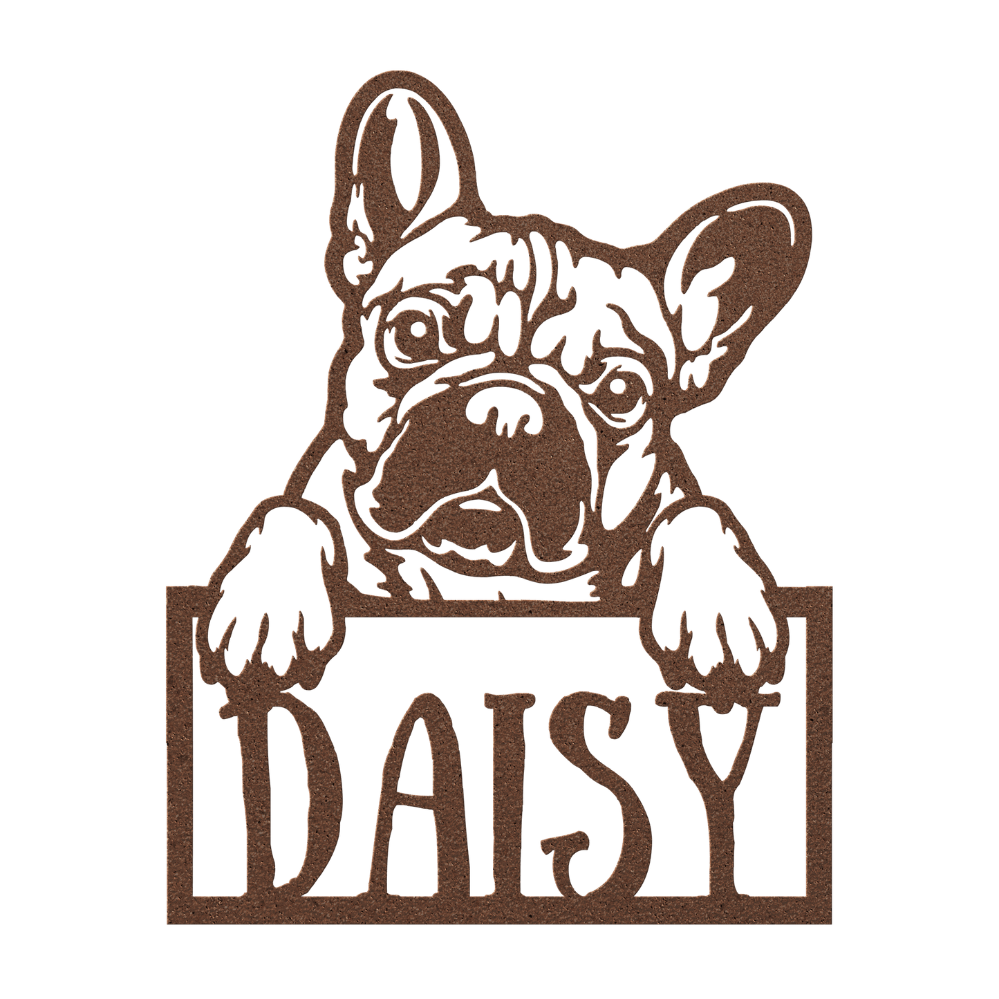 Frenchie Metal Nameplate - BullyBellyMetal Sign