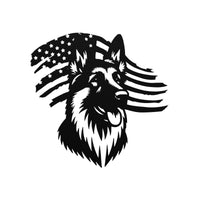 German Shepherd Flag Tribute: Honoring Military Working Dogs - BullyBellyPatriotic