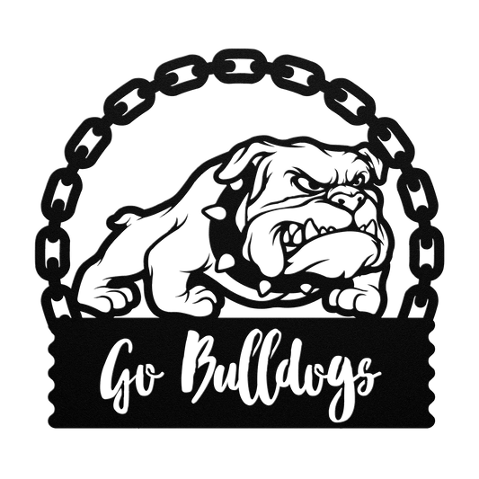 Go Bulldogs! Metal Sign for True Fans - BullyBellyMetal Sign