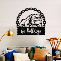 Go Bulldogs! Metal Wall Art - BullyBellyWall Art