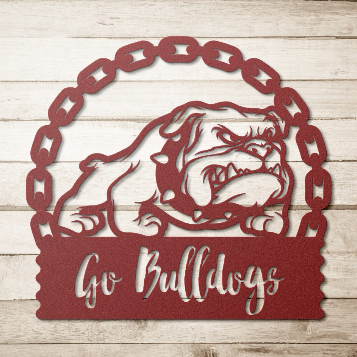 Go Bulldogs! Metal Wall Art - BullyBellyWall Art