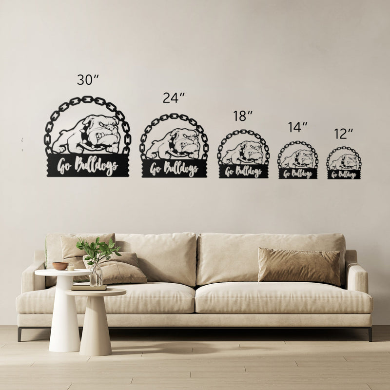 Go Bulldogs! Metal Wall Art - BullyBellyWall Art