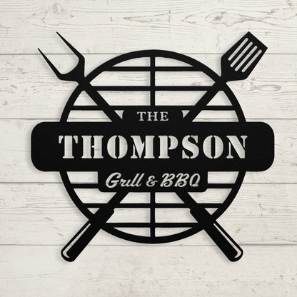Grill Metal Sign – Custom BBQ Wall Art for Outdoor Kitchen & Backyard Grilling - BullyBellyMetal Sign