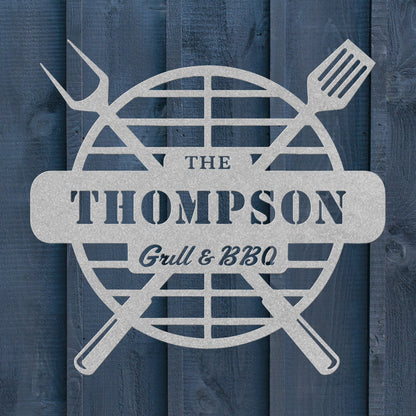 Grill Metal Sign – Custom BBQ Wall Art for Outdoor Kitchen & Backyard Grilling - BullyBellyMetal Sign