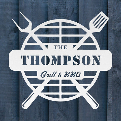 Grill Metal Sign – Custom BBQ Wall Art for Outdoor Kitchen & Backyard Grilling - BullyBellyMetal Sign